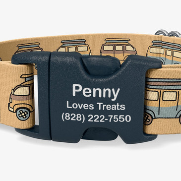 closeup of buckle personalization